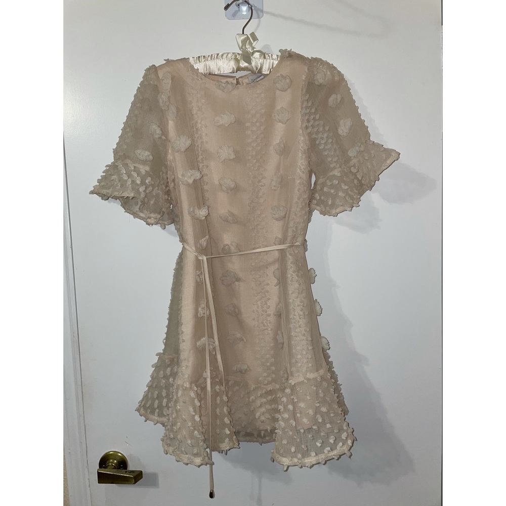 Maleny embellished fluted hem dress